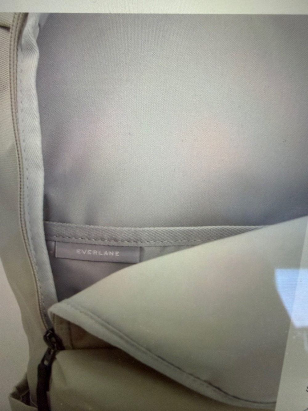 Everlane Cream Roll-Top Everyday Backpack with Black Handle - Picture 5 of 17